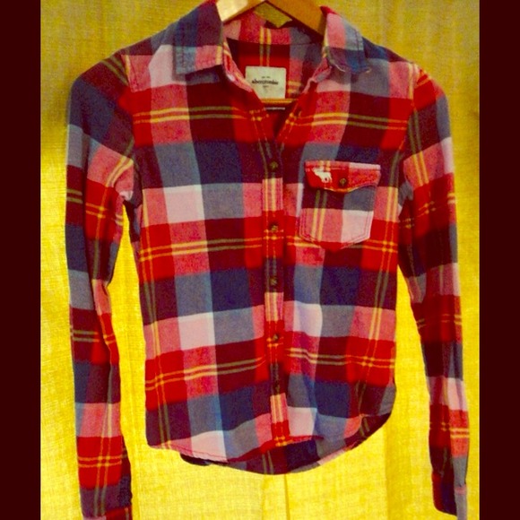 Abercrombie KIDS red plaid shirt