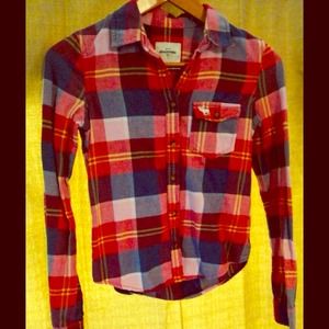 Abercrombie KIDS red plaid shirt