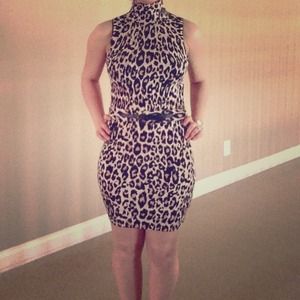 SUPER SALE Guess Leopard Turtleneck Dress