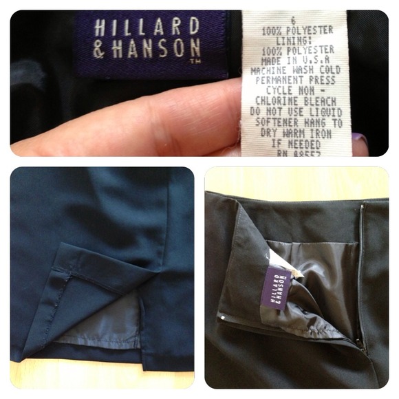🚫Sold🚫Hillard & Hanson pencil skirt sz 6. Black. - Picture 3 of 4
