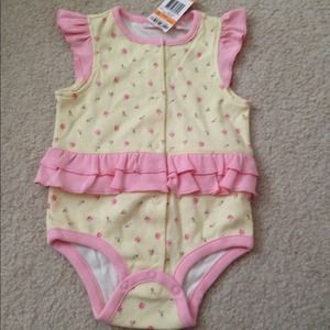 SOLd in bundle.....Cute yellow and pink onesie