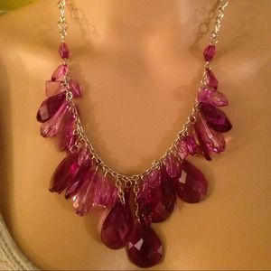 Purple jewel necklace