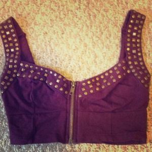 Purple cropped top