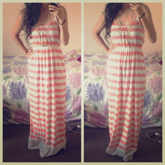 🍑🐚🍁Coral MaxiDress!🍁🐚🍑