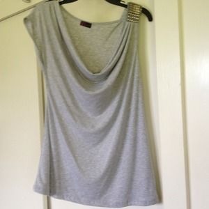 Grey & Silver Shirt with silver on shoulder