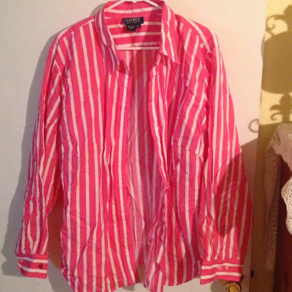🚫SOLD🚫RALPH LAUREN Pink and White Striped