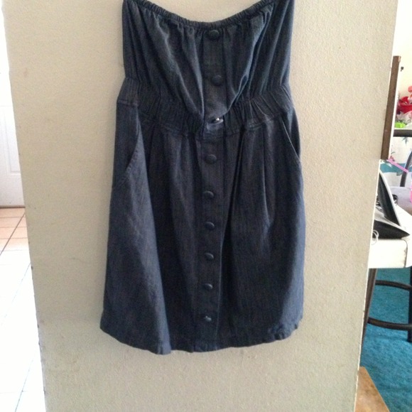 🔆reduced!!!🔆Large denim strapless dress