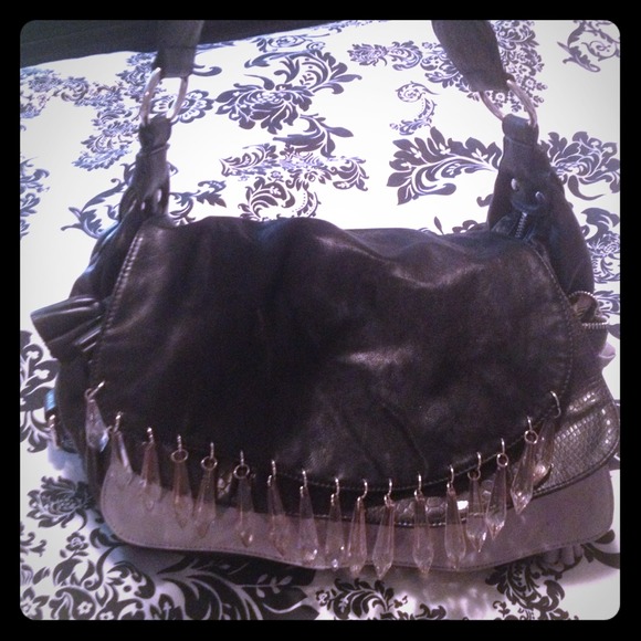 SOLD 💋Adorable Nicole Lee black and grey purse 👜