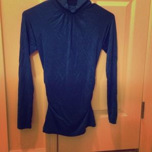 Royal blue Keyhole back shirt
