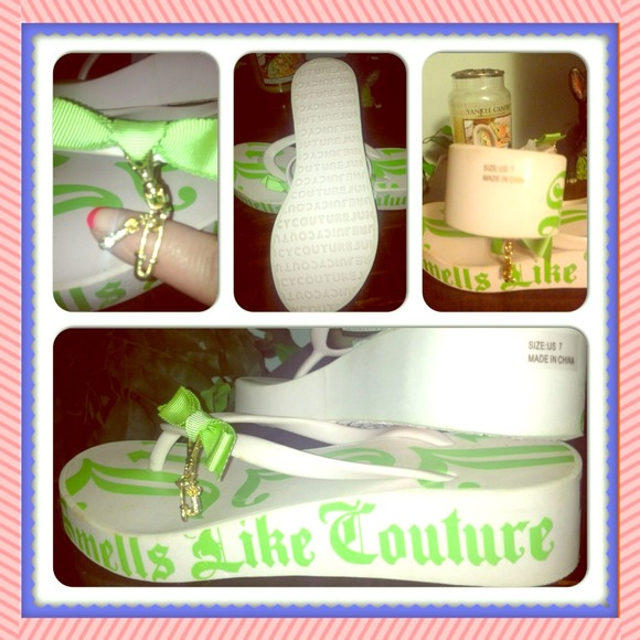 ✂ Reduced ✂ Juicy Couture  Pink & Green Flip Flop