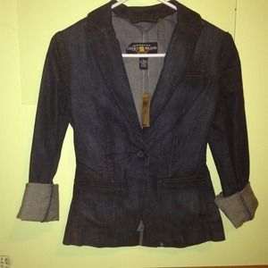 Lucky brand jean blazer, brand new!