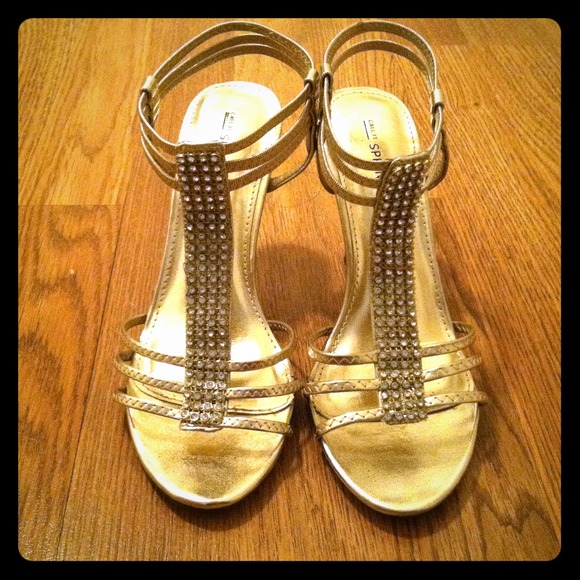 Gold dress sandals