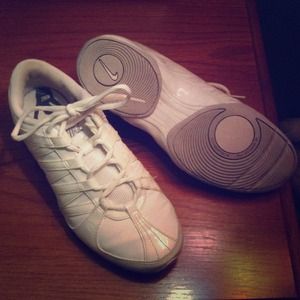 White Nike cheer shoes