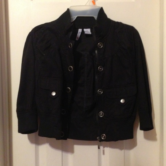 Black crop jacket