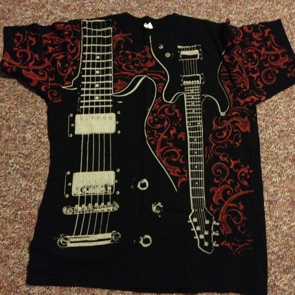 Men's guitar shirt