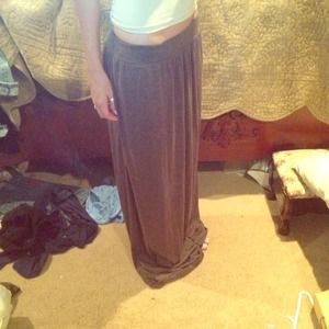 Brown maxi skirt