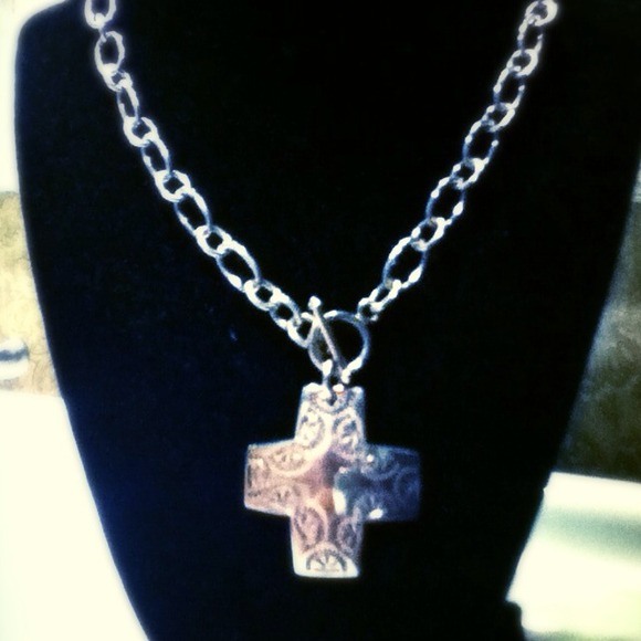 Silver Silpada cross necklace