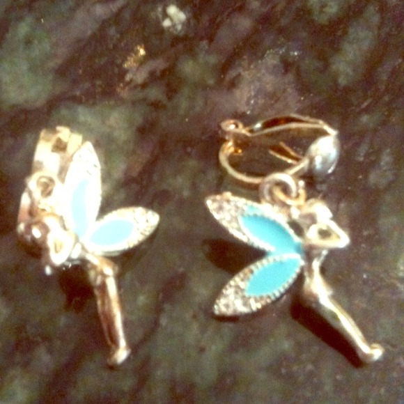 Blue Silver Fairy Clip-On Earrings 🐣