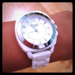White coach sporty watch