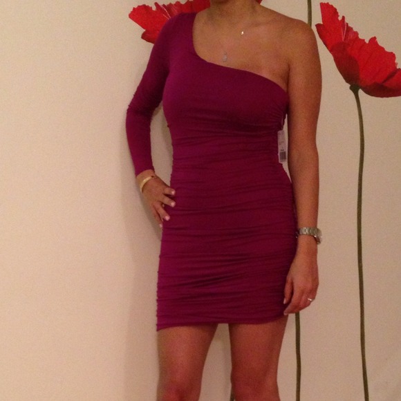 Purple one shoulder dress - Picture 1 of 1