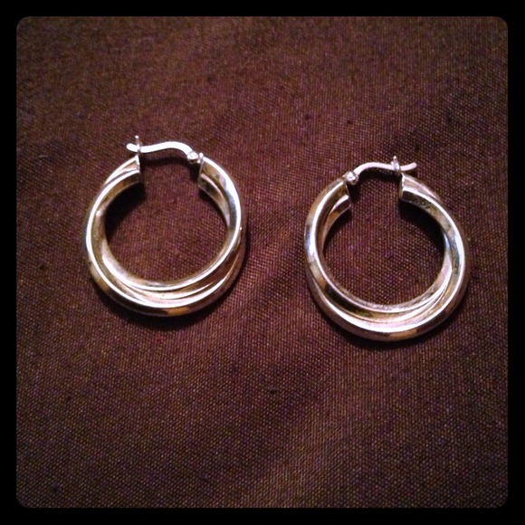 Sterling silver hoop earrings