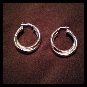 Sterling silver hoop earrings
