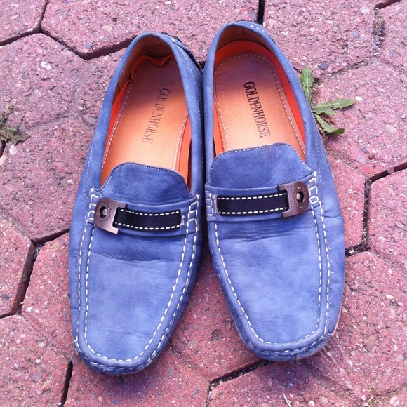 Light blue men's loafers