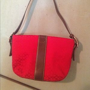Coach Red mini Hobo handbag