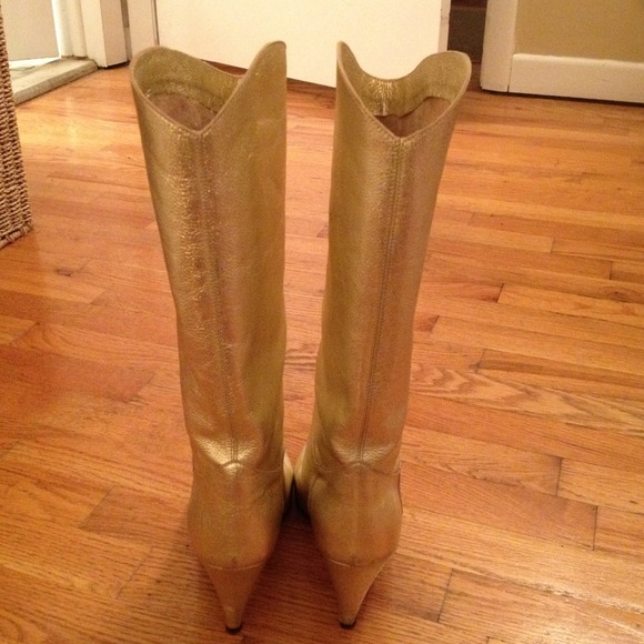 Corso Como Leather Gold Mid Calf Boot Size 7! - Picture 3 of 4