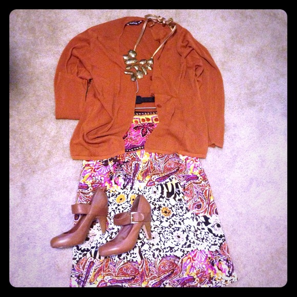 ❌SOLD❌bundled Burnt Orange Cardigan Set
