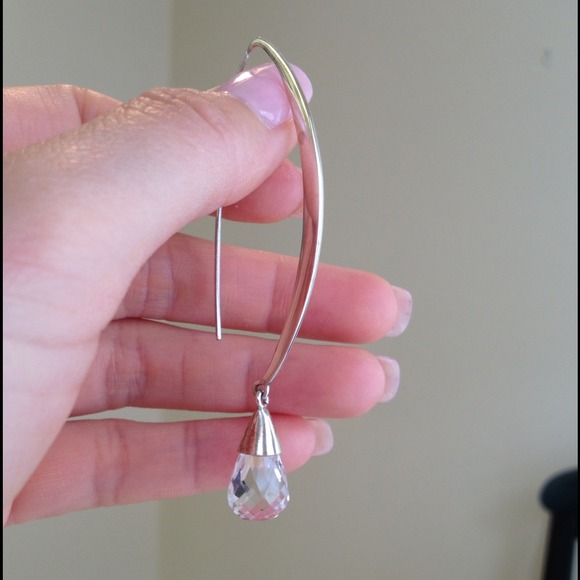 Crystal raindrop earrings - Picture 2 of 3