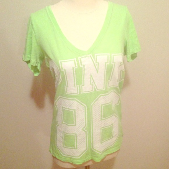 🎉SOLD 🎉Neon lime green VS Pink Tee