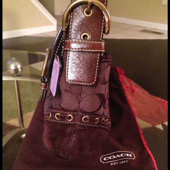 *SOLD* Authentic Coach Suede & Ponyhair Hobo - Picture 4 of 4