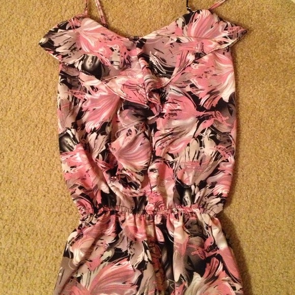 Floral Pink Jumpsuits Rompers - Picture 2 of 3