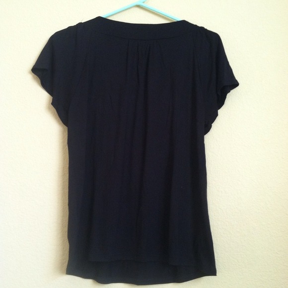 Black Swoop Neck Shirt - Picture 3 of 4