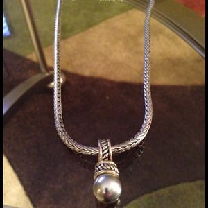 Silver, Gold & Pearl Necklace