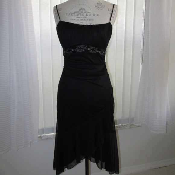 Black chiffon Evening dress