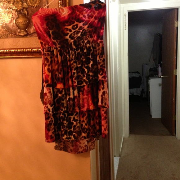 Bundle Strapless plus size colorful dress