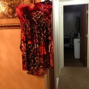 Bundle Strapless plus size colorful dress