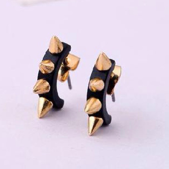 Cutest little Betsey Johnson Spiked Hoop Earrings