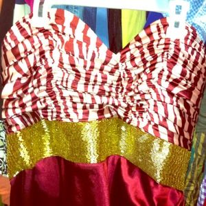 Studio 17 animal print and gold bead dress sz 12