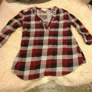 Charlotte Russe plaid 3/4 sleeve
