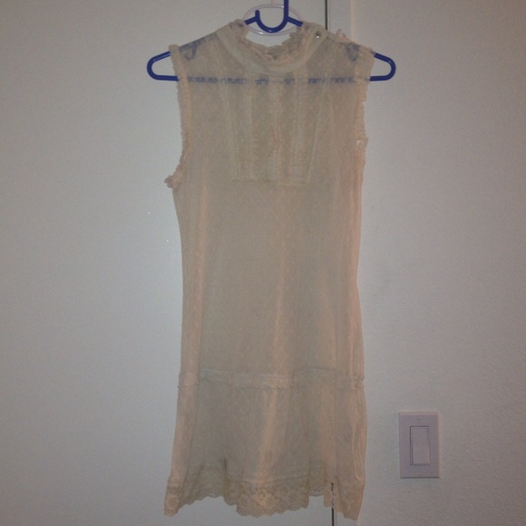 ❌SOLD❌ Free People cream lace dress XS S