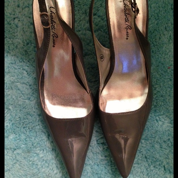 🌟SOLD🌟 Charlotte Russe gray sling backs.