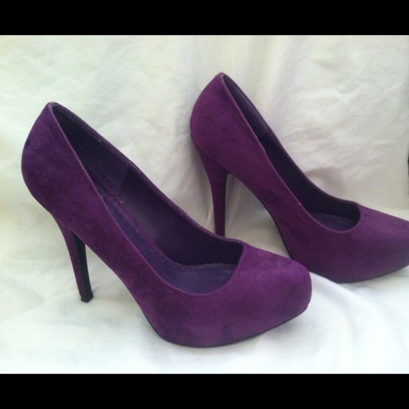 Qupid Shoes - Purple Suede Pumps