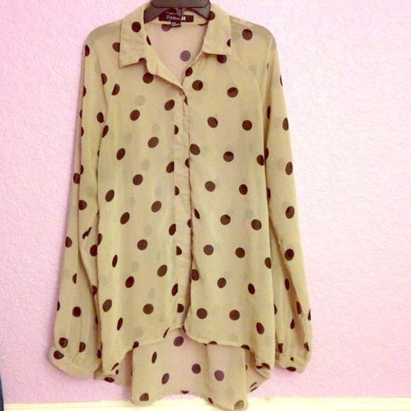 💢SOLD💢💕Polka Dot Cute Shirt ⚫⚪⚫⚪