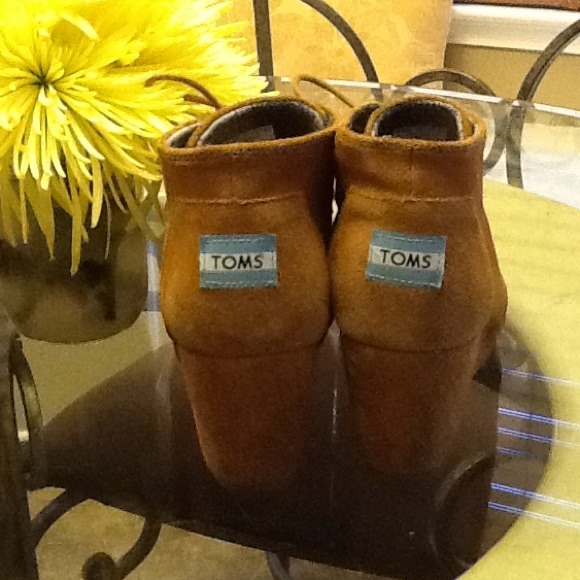 SOLD***Brown Wedge TOMS! NWOT!