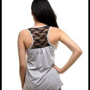 LAST LARGE IN GRAY. Lacerback Tank