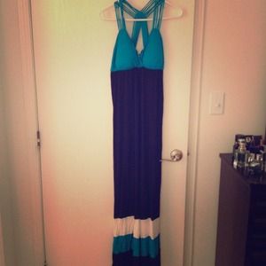 New maxi color block dress