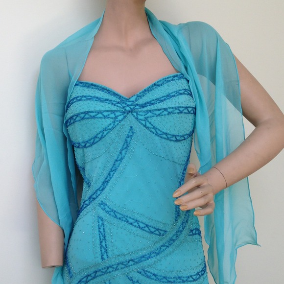 🆑🔴NEW  with Tag blue Sequin Dress💄 - Picture 3 of 4